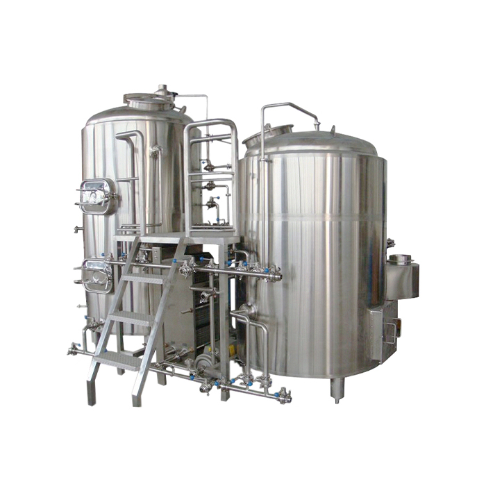 Two-vessel gas heated brewhouse system